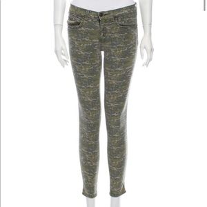 RAG & BONE pixilated green camo skinny jeans